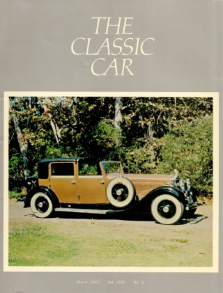 THE CLASSIC CAR 1978 MAR - '32 MINERVA AL,'37 BUGATTI T-57,'39 PACKARD BRUNN